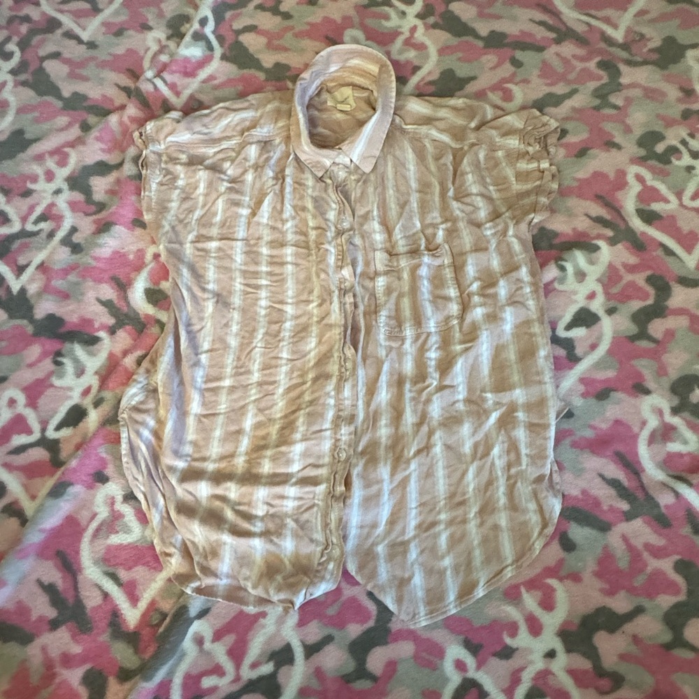 American Eagle Striped button down shirt